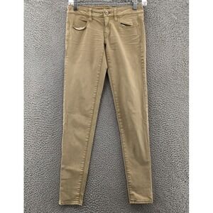 American Eagle Jegging Jeans Womens 4 Beige Low Rise Zip Fly